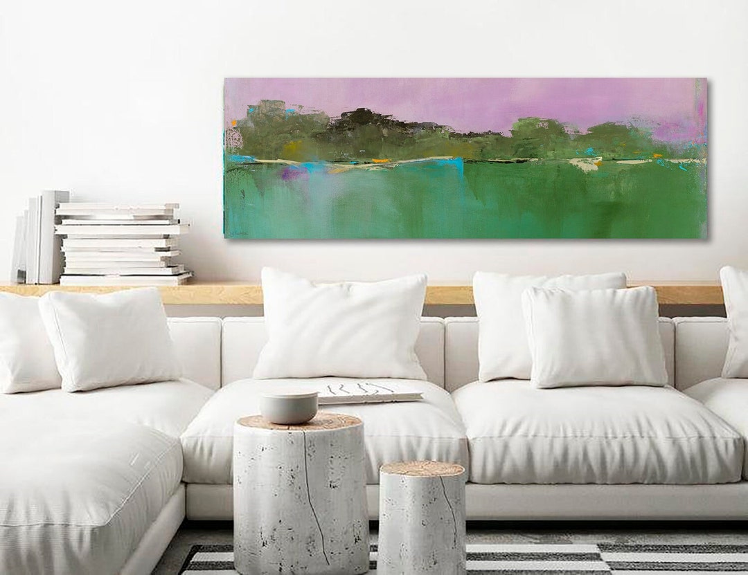 Long Horizontal Wall Art for Living Room, Narrow 60 Inch Canvas Print ...