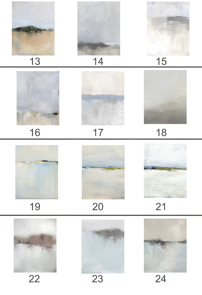 Set Of 9 16x20 Coastal Art Prints by Jacquie Gouveia, Customized Art Prints, Abstract Coastal Landscape Prints, Group of 9 Vertical Prints image 3