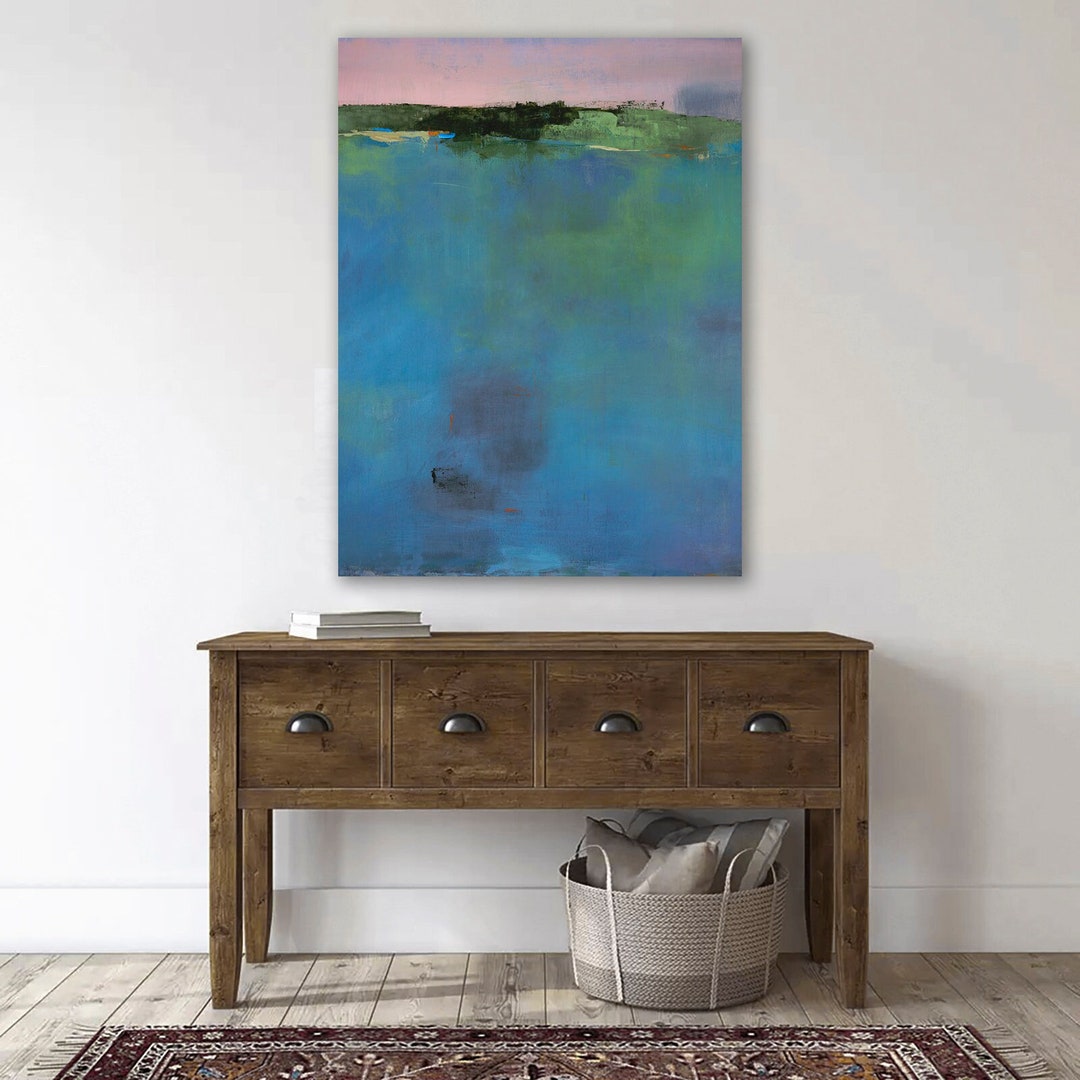 Large Vertical Abstract Landscape Art by Jacquie Gouveia, Tall Narrow