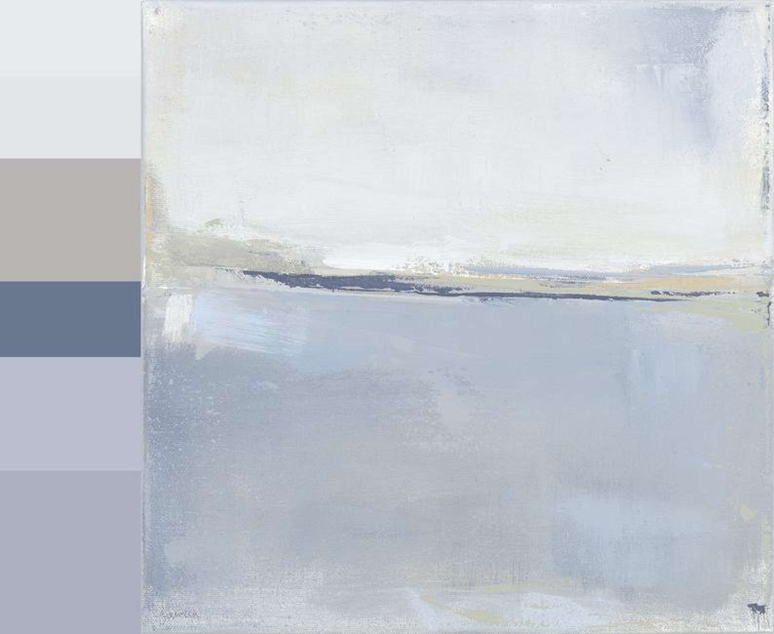 Set of 2 Modern Coastal Abstract Landscape Art Prints Gray Etsy