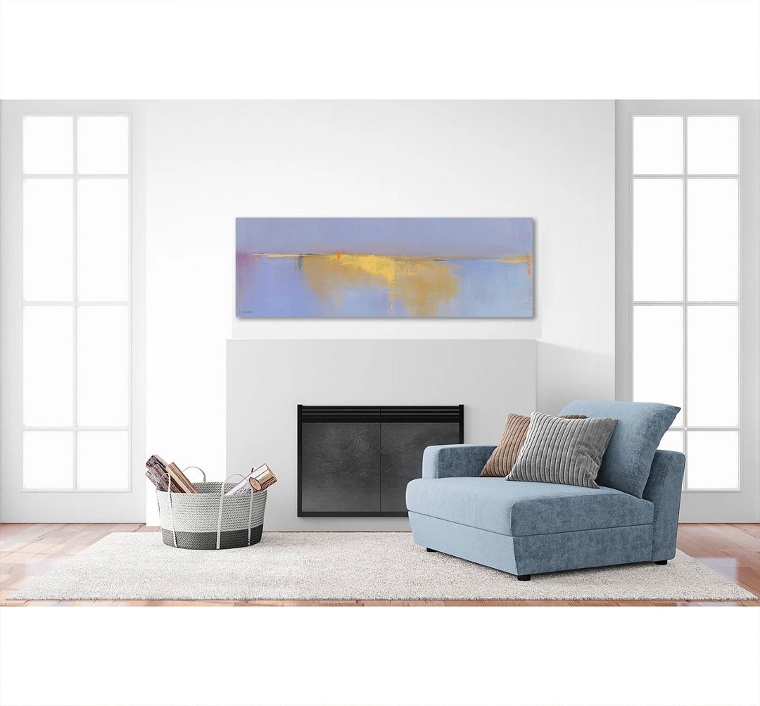 Long Horizontal Wall Art,narrow Wide Art to Hang Over Fireplace,coastal