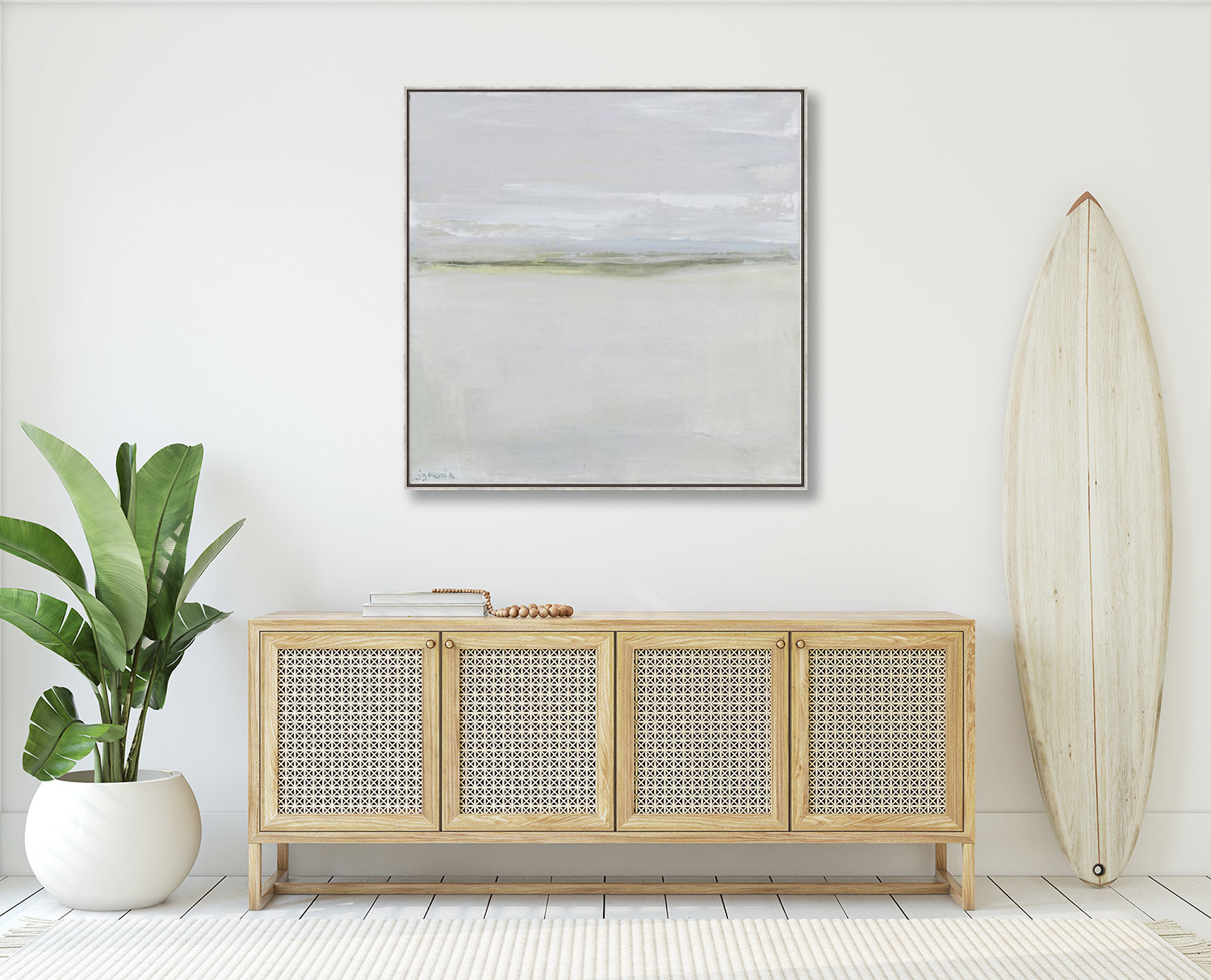 Large Framed Coastal Wall Art Abstract Landscape Seascape Etsy