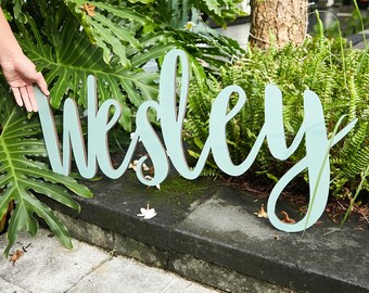 Custom Name Sign, Personalized Wooden Name Sign for Nursery,Wood Letters, Baby Nursery Name Sign, Wall Decor,Wooden Sign for Baby