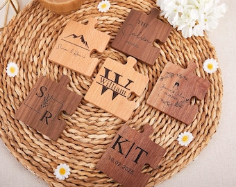 Engraved Custom Coasters,Personalised Coaster With Names Date,Housewarming Gift,Mancave or Groomsmen Bridal Party Gift Last Name Initial