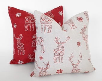 Holiday Pillows Merry Christmas Pillow Holiday Pillow Cover Vintage Christmas