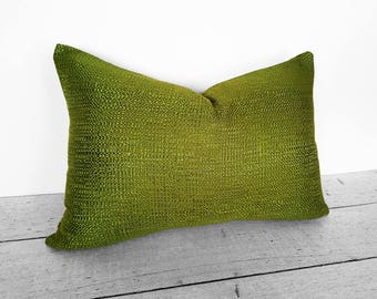 Sage Pillows Green Pillow Covers Chartreuse Watercolor Pillow Cover. $33