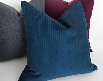 Solid Chambray Pillow Solid Blue Lumbar Solid Chambray Pillow Solid Blue Lumbar