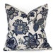 Julia Lanier reviewed White Blue Floral Pillows, Designer Pillow Covers, Blue Grey Pillows, Floral Cushions, Jacobean Pillows, 16x16, 18x18, 20x20