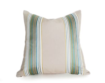 Southwestern Pillows Orange Blue Pillow Chartreuse Watercolor Pillow Cover. $33