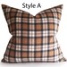 artsydi reviewed Tan Black Cream Pillow Cover, Brown Plaid Pillows, Two Styles of Cabin Pillows For Your Winter Home Decor