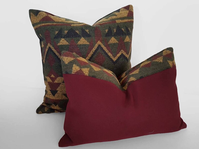 Solid Red Pillows Dark Red Pillows Maroon Pillows Etsy