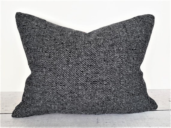 black textured pillow