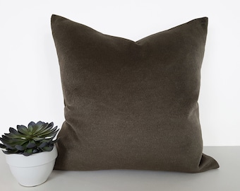 Textured Green Pillow, Dark Green Pillows, Solid Green Pillow, Decorative Couch Pillow, Faux Mohair, Cushion, Throw Pillow Covers, 20x20 NEW