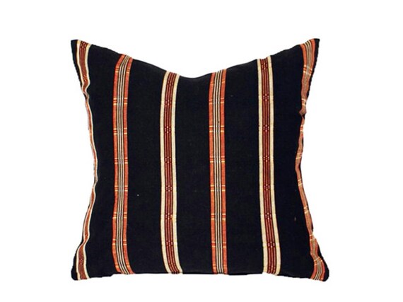 Black Pillow Black Red Pillow Southwestern Pillow Cover Etsy