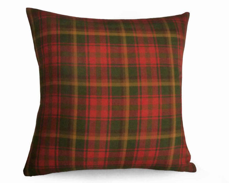 Tartan Pillow Red Plaid Pillow Plaid Pillows Throw Pillow Etsy