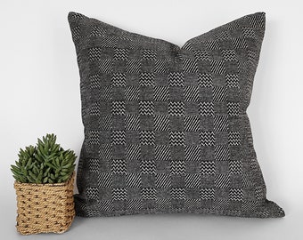 Soft Black Throw Pillow Covers,  Chenille Texture, 18x18, 20x20, 12x18, 12x20