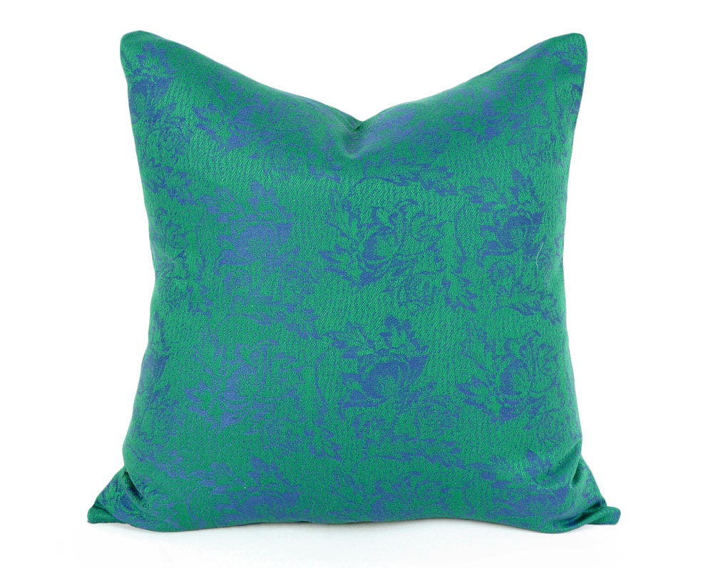 Emerald Green Pillow Green Throw Pillow Green Purple Pillow Etsy