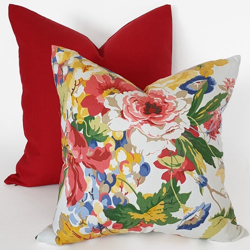 2Pcs Maize Yellow Cushion Covers Pillow Shells Case Dahlia Floral Decor 12 X 20" 