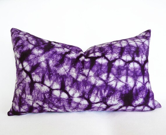 Purple Tie Dyed Pillows Purple White Pillow Covers Purple Etsy