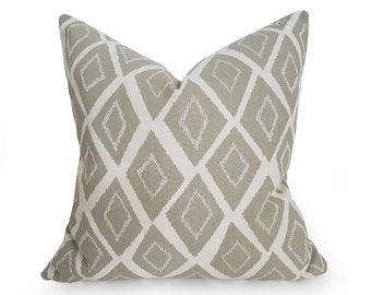 Sage Green Pillow Covers, Neutral Geometric Pillows, Contemporary Home Decor, All Sizes, NEW