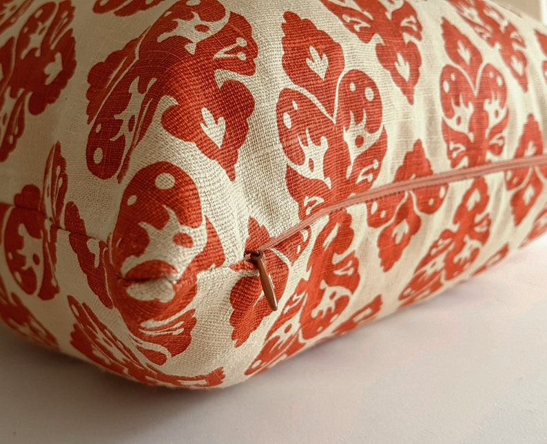 French Country Pillows Fleur De Lis Pillows Burnt Orange and - Etsy