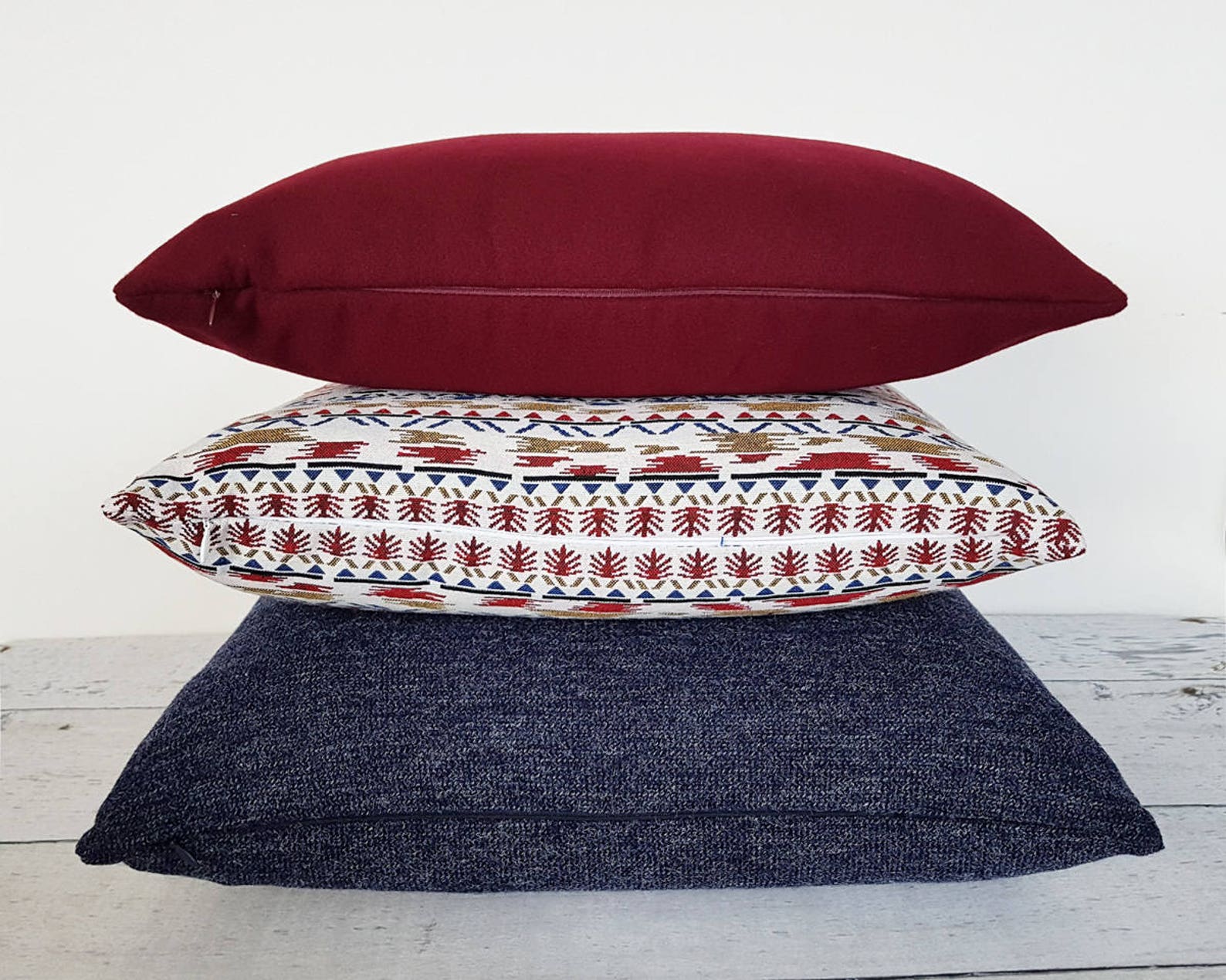 Solid Red Pillows Dark Red Pillows Maroon Pillows Etsy