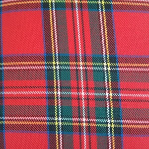 Red Stewart Plaid Christmas Pillow Cover: Double Sided Tartan image 4