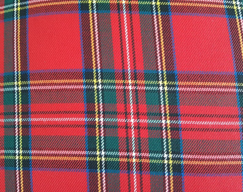 Red Stewart Plaid Christmas Pillow Cover: Double Sided Tartan image 4