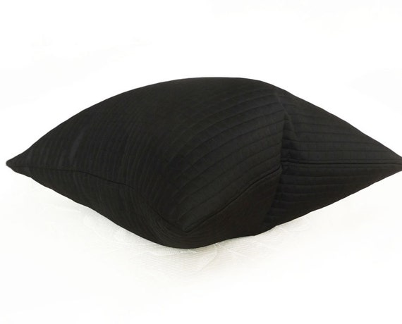 black textured pillow