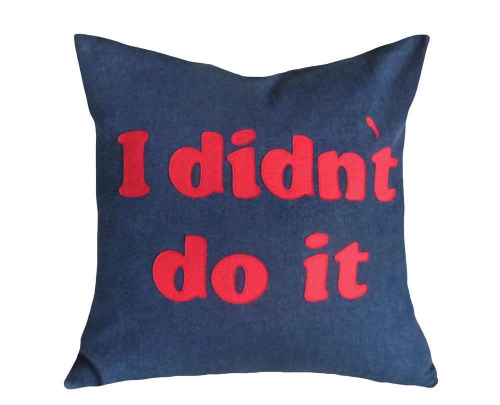 Funny Pillows with Sayings Man Cave Pillow I Didn't Do