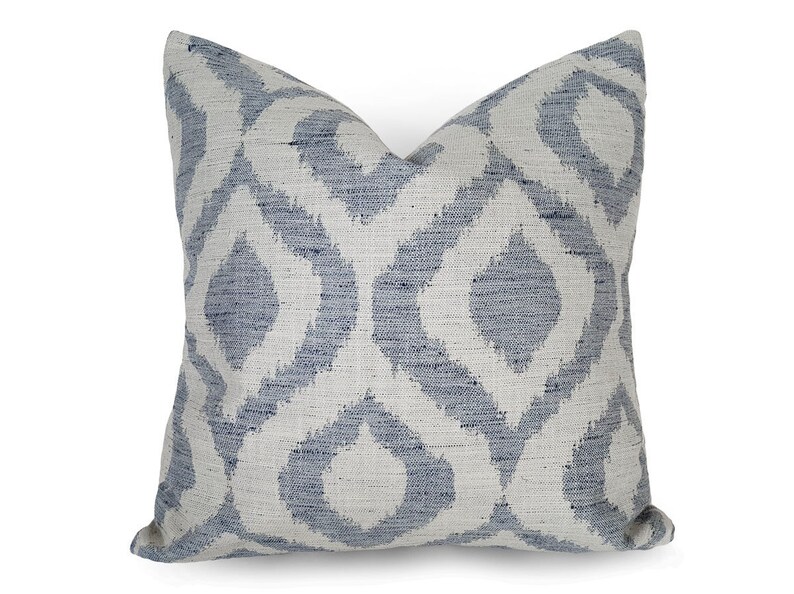 Blue Ikat Pillows Ikat Pillow Covers 18x18 20x20 Blue Etsy
