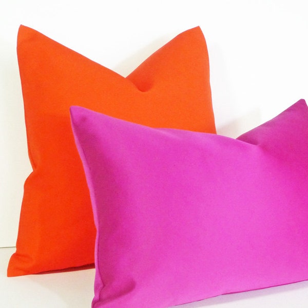 Vibrant Orange Pillow, Bright Orange Pillow Covers, Bold Orange Cushions, Solid Orange Pillow, Lumbar Pillow, 12x18, 18x18, 20x20