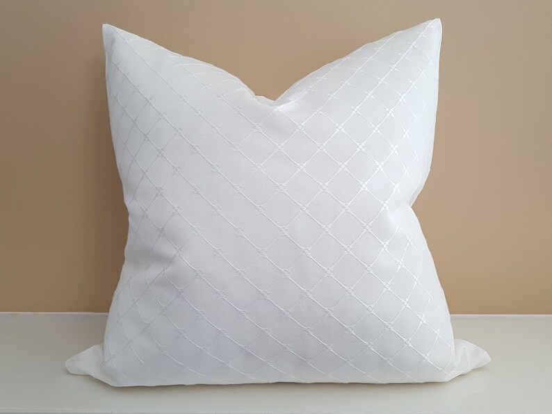 Elegant Pillow Cover White Diamond Pillow 18x18 Cream Etsy India