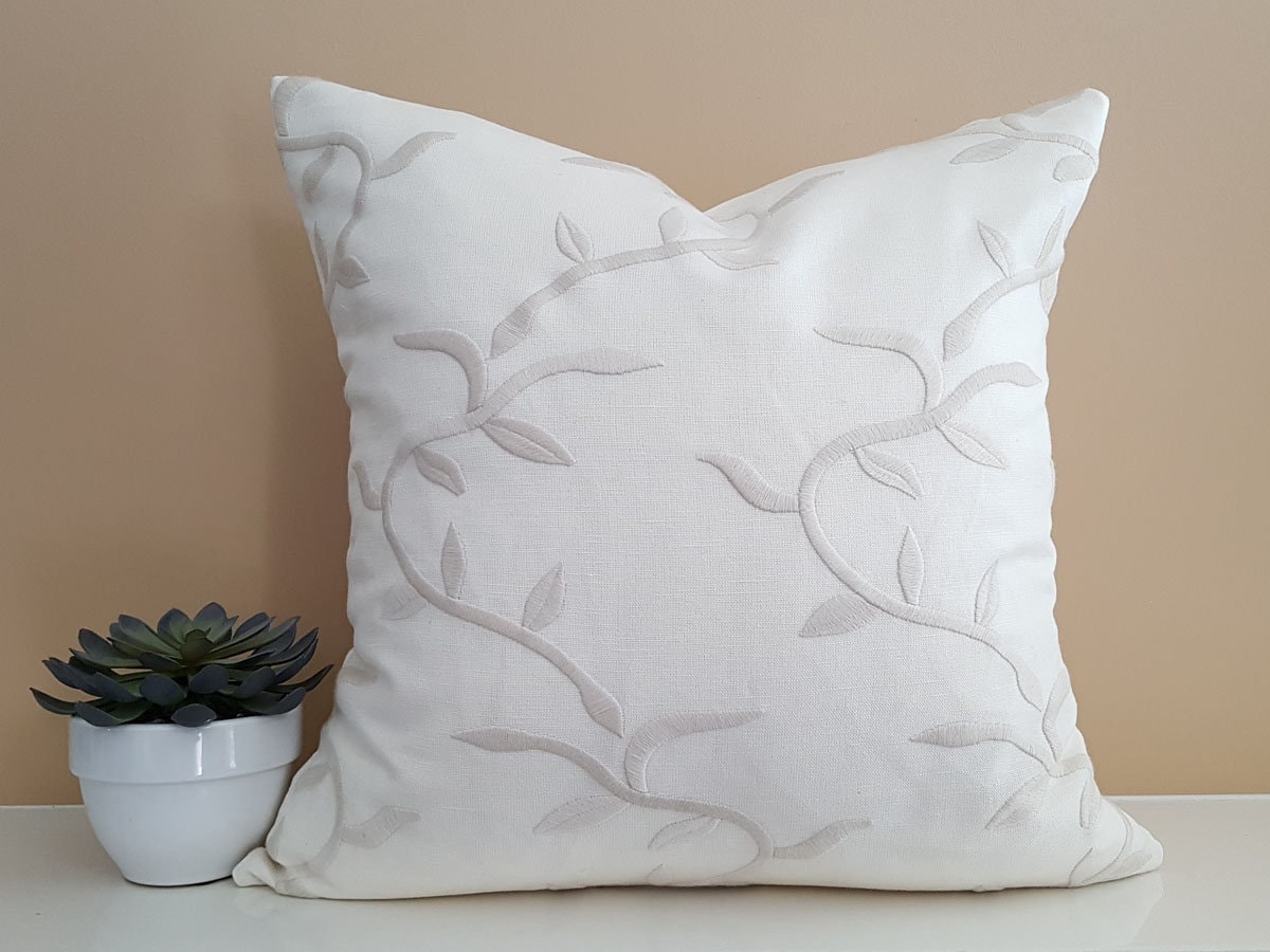 Decorative Pillows Cream Pillows White Pillow Designer Etsy