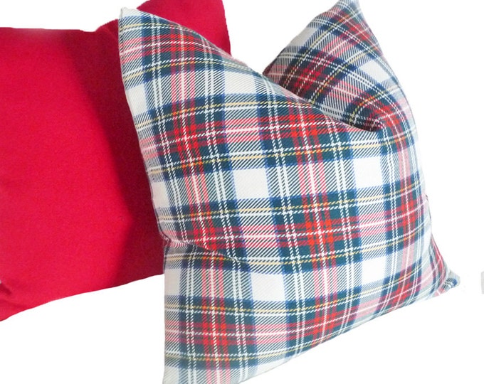Christmas Plaid Pillow Covers Tartan Plaid Pillow Stewart Etsy