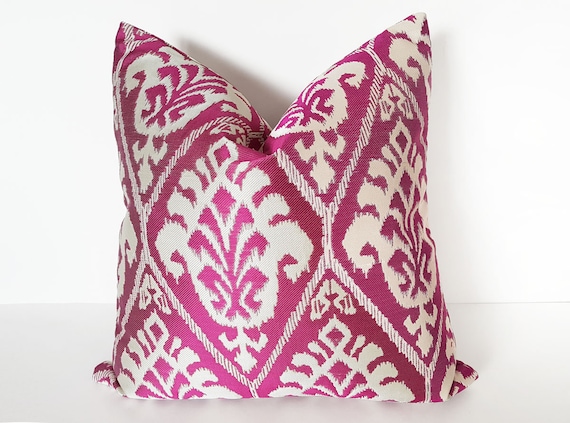 Ikat Pillow Covers Pink Throw Pillow Pink Ikat Pillow Cover