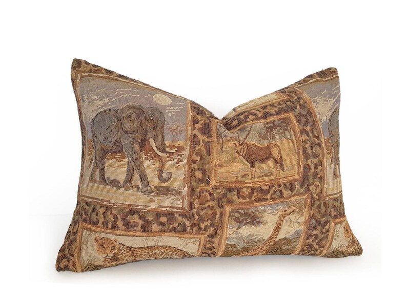 African Pillows Safari Pillow Wildlife Pillow Covers Tiger Etsy