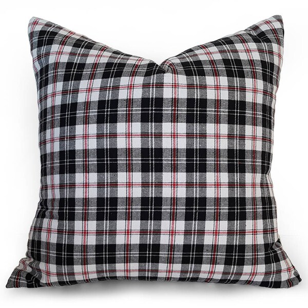 Red Plaid Sofa Throw Etsy