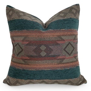 Turquoise Sky Southwestern Accent Pillow - Rustic Throw Pillows, Black Forest Decor