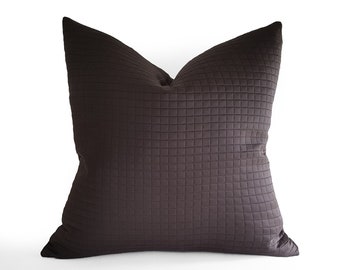 Dark Brown Throw Pillow Covers, Textured Cushion Covers, 18x18, 20x20
