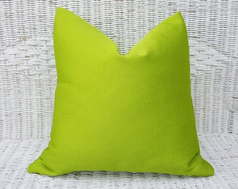 Chartreuse Pillow Cover, Solid Green Pillow, Yellow Green Pillow, Green Toss Cushion, Green Throw Pillows, Chartreuse Cushion, 12x18, 18x18