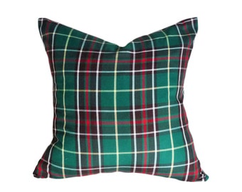 Green Cabin Pillow Cover, Farmhouse Cushions, Western or Rustic Home Decor, 12x18, 18x18