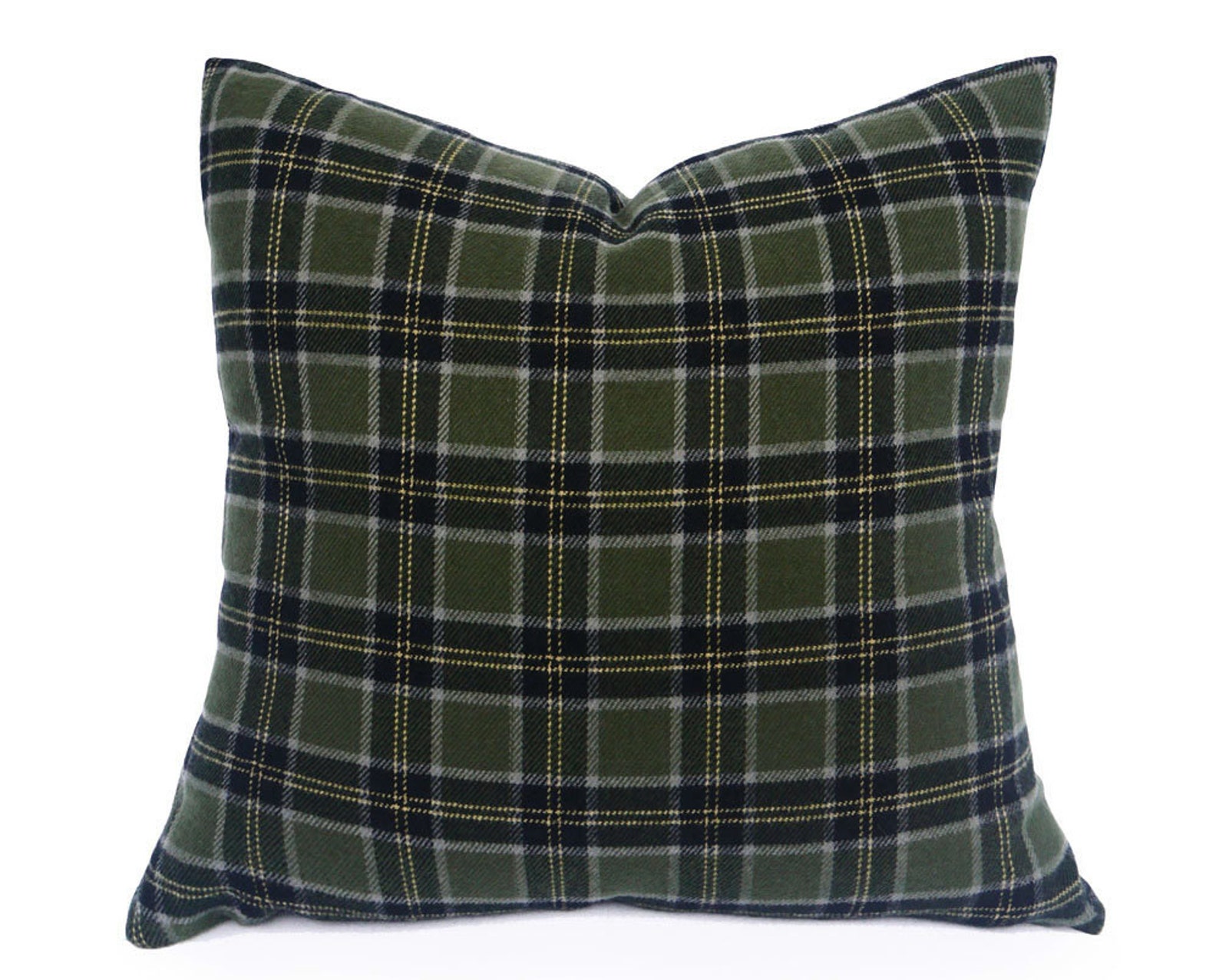 Sage Green Plaid Pillow Grey Green Throw Pillow Rustic Lodge Etsy