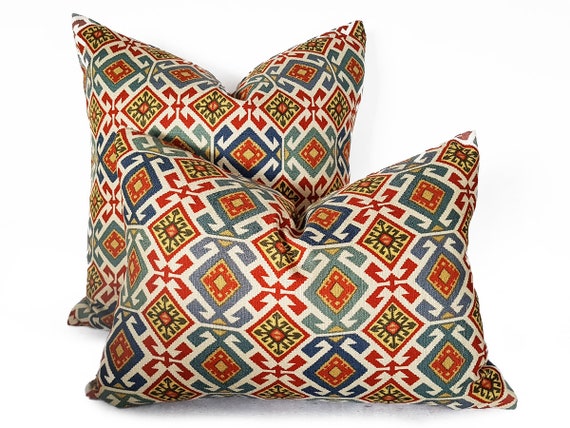 Colorful Pillows Decorative Throw Southwestern pillow | Etsy
