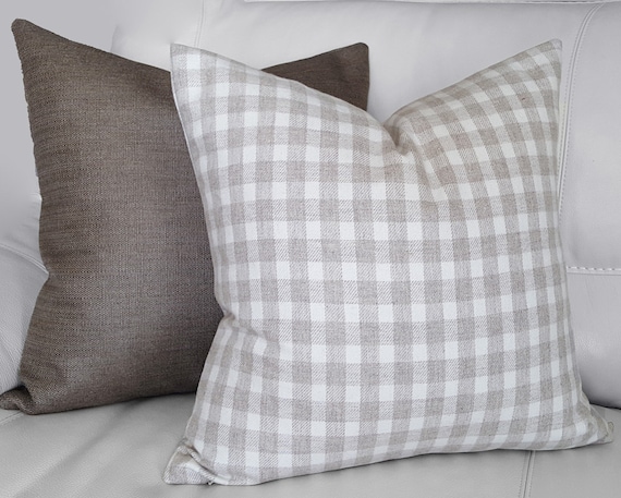 Pillow Covers Checked Throw Pillows CLEARANCE Decorative Pillow Cover Throw