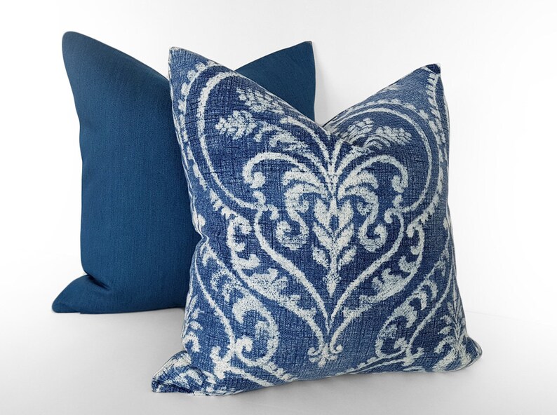 Blue Ikat Pillows Ikat Pillow Covers 18x18 20x20 Blue Etsy
