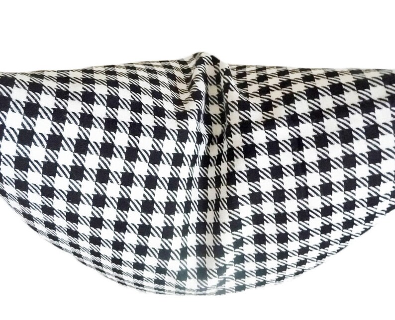 Black White Pillows Black White Plaid Cushion Cover Black image 1
