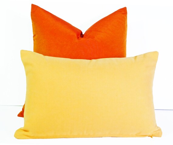 bright orange pillows