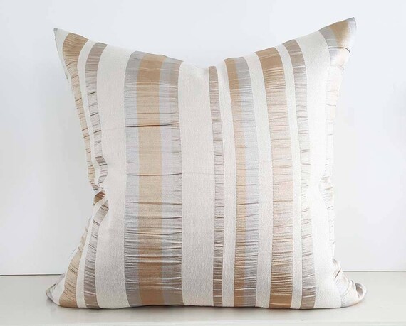 Designer Pillows Silver Gold Pillows Elegant Pillow Cover Etsy