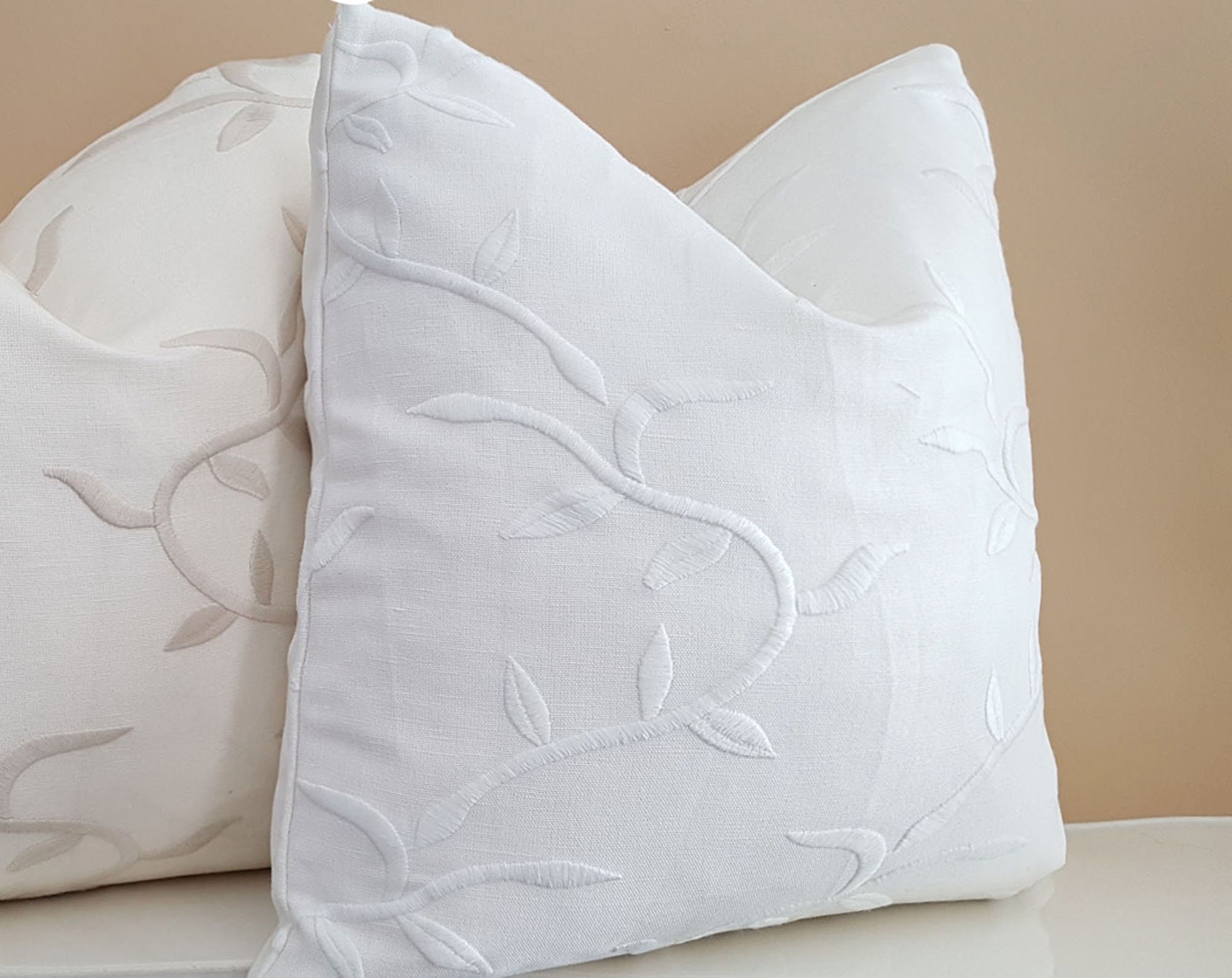 White Linen Pillow Covers Bone White Pillow Elegant Etsy